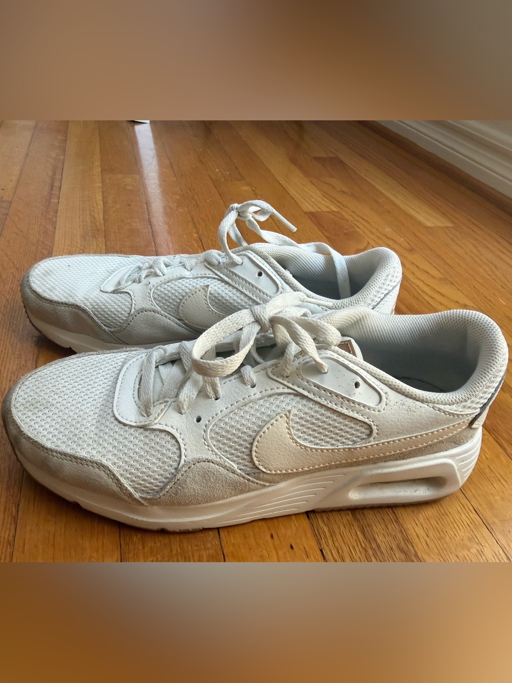 Women’s Nike Beige and White Sneakers size 9